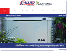 Tablet Screenshot of alliedgenerators.com
